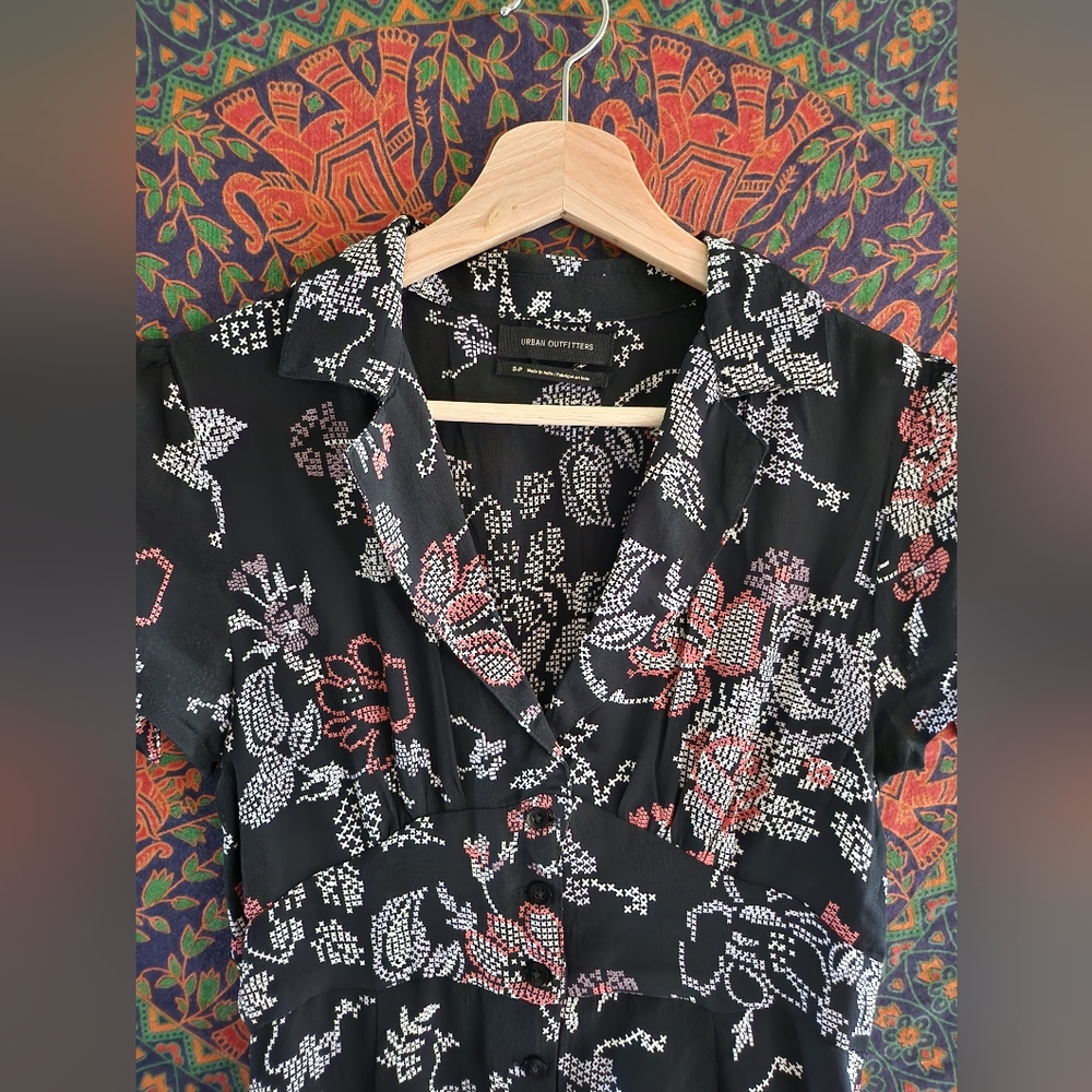 Urban Outfitter maxi black floral dress